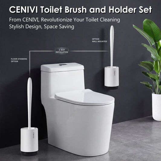Home Fashion Simple Toilet Cleaning Brush Set