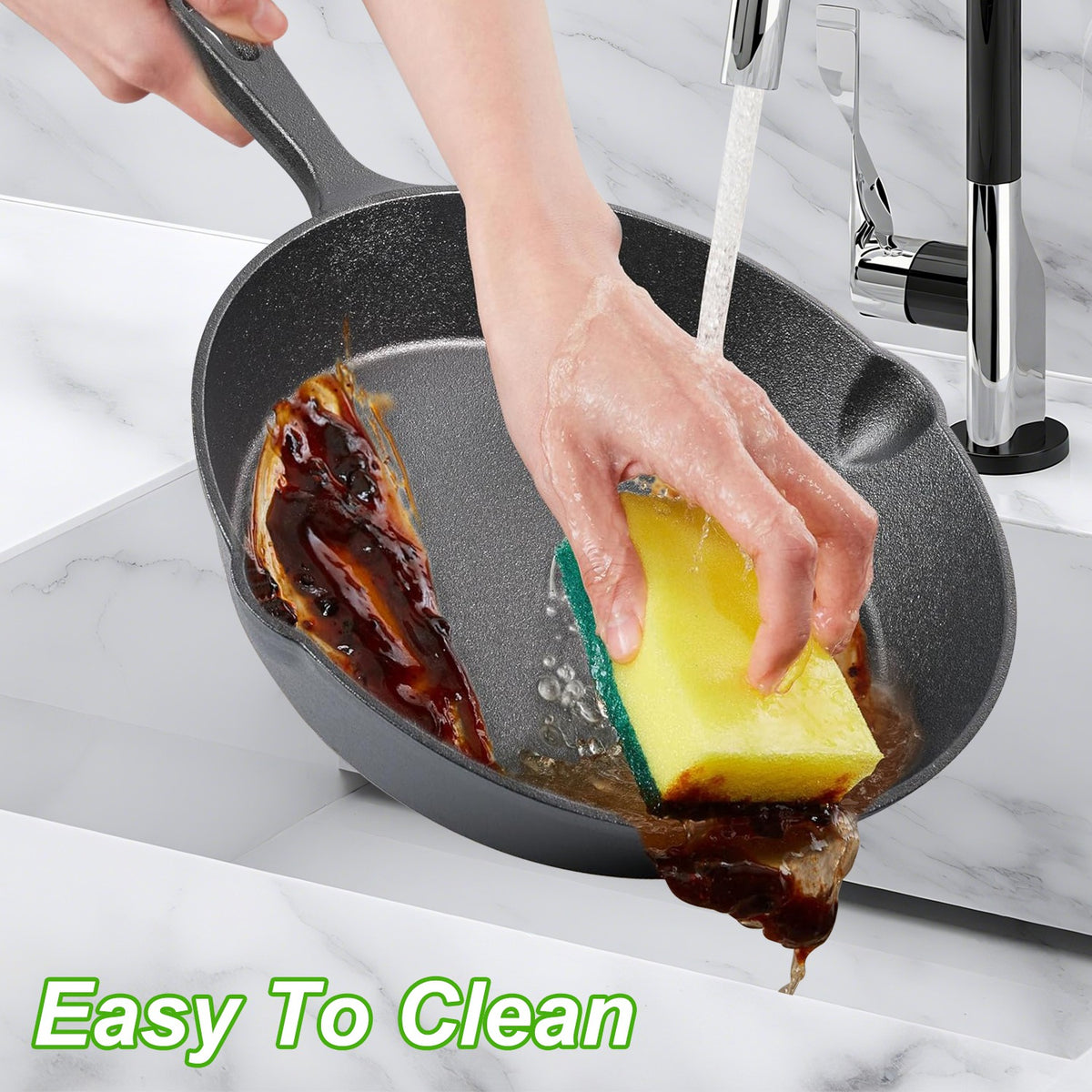 3-Piece Pre-Seasoned Cast Iron Skillet Set – Oven Safe Cookware